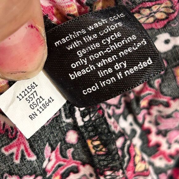 Lane Bryant Floral Maxi Dress Lace Up Neck Womens Plus Size 16 black pink boho - Picture 8 of 16